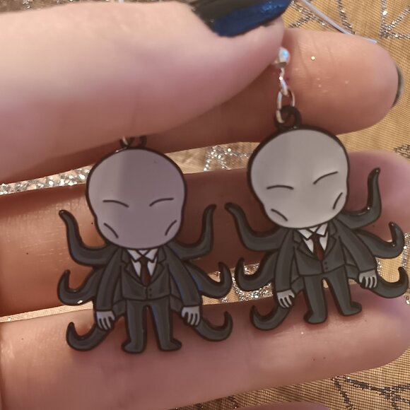 Handmade SLENDERMAN HORROR Earrings - Picture 3 of 3